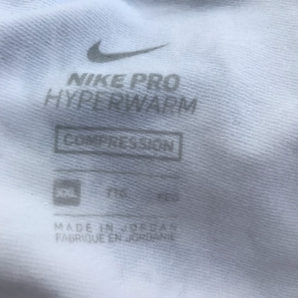 Nike Pro Hyperwarm Tights AOP White Grey Tree M - Picture 7 of 8